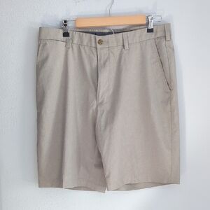 Grand Slam Men's Tan Flat Front Shorts